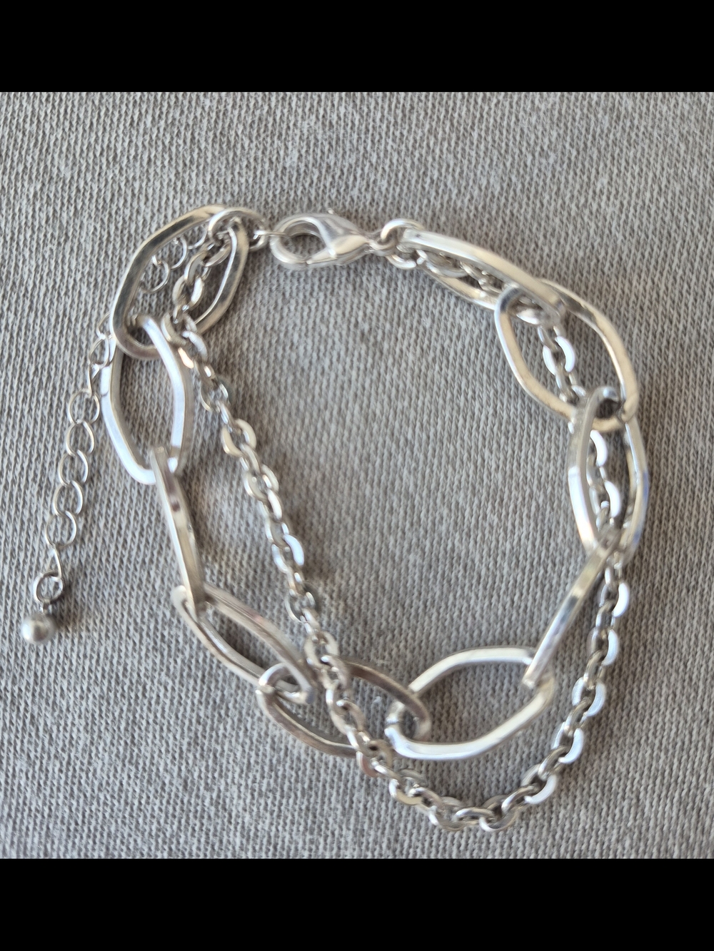 Silver Multi-Chain Link Bracelet - Women